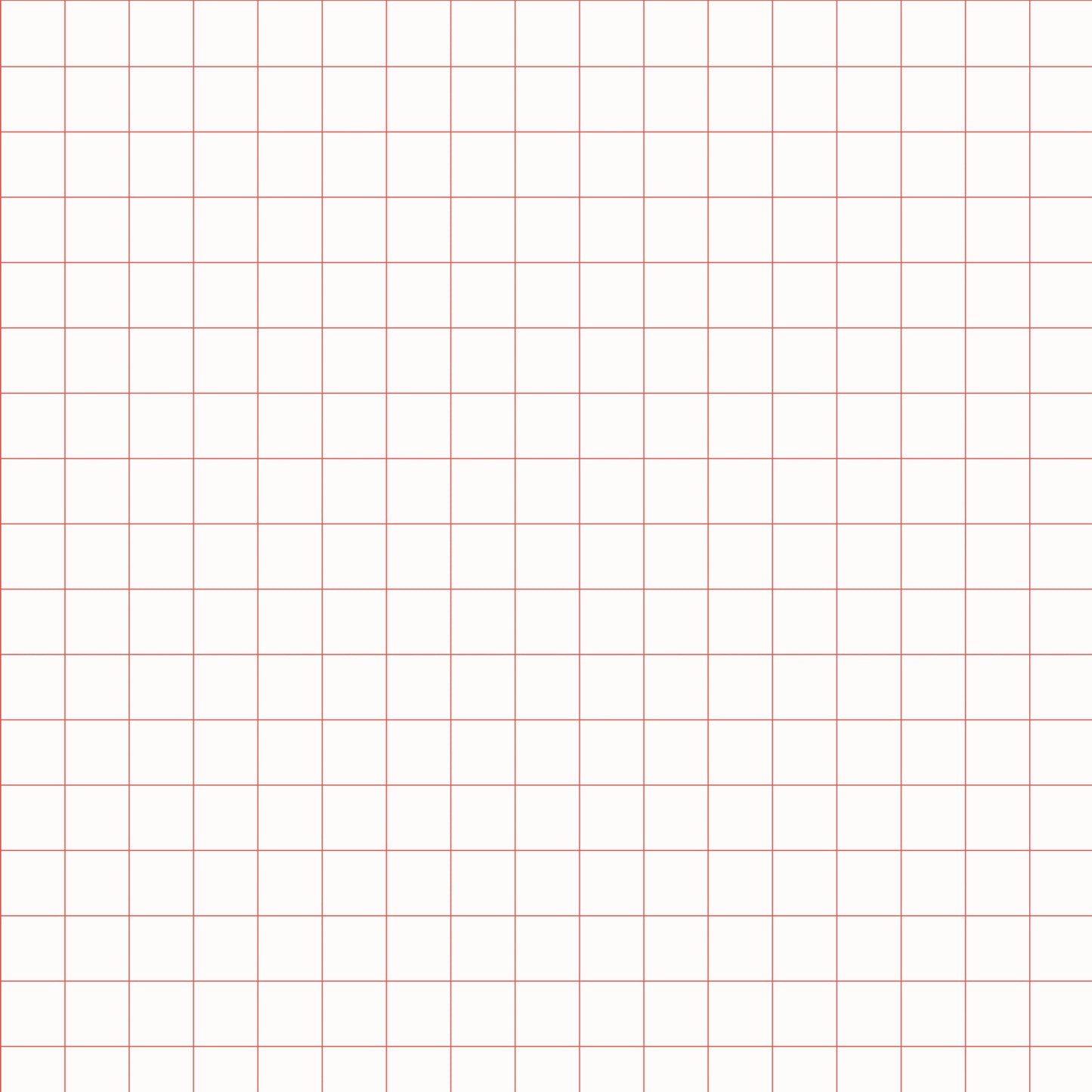 SQUARES coral and off white wallpaper