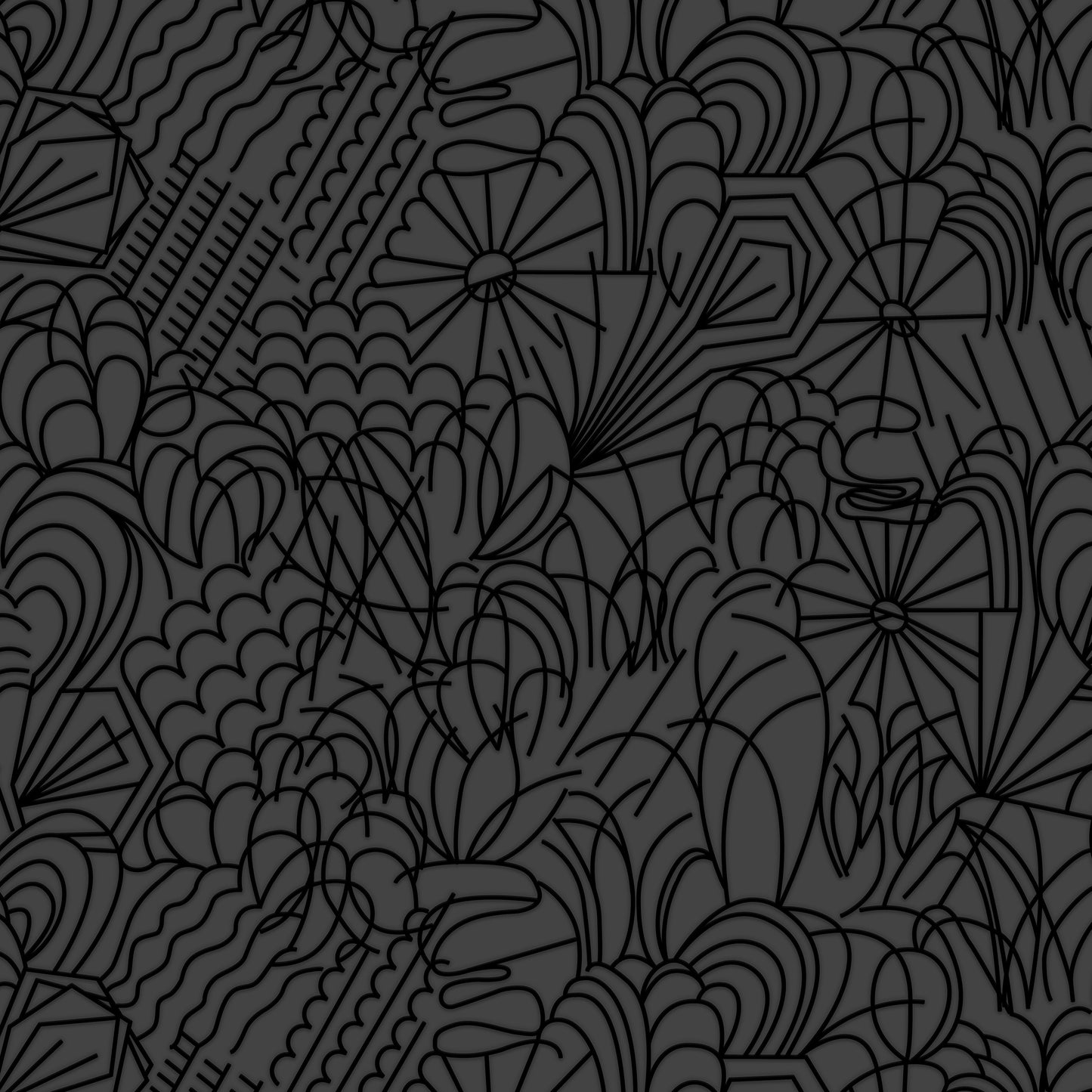 POP flocked wallpaper by Erica Wakerly in black flock on a dark grey background. From the Modern Flock wallpaper collection.