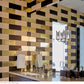 BLOCK gold, brown and  cream wallpaper