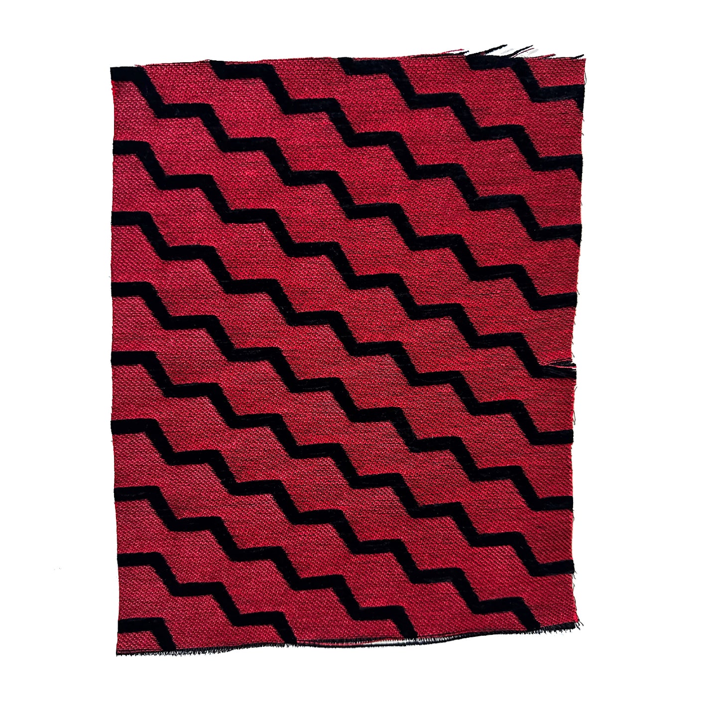 Buzz black red fabric sample -  reverse red side