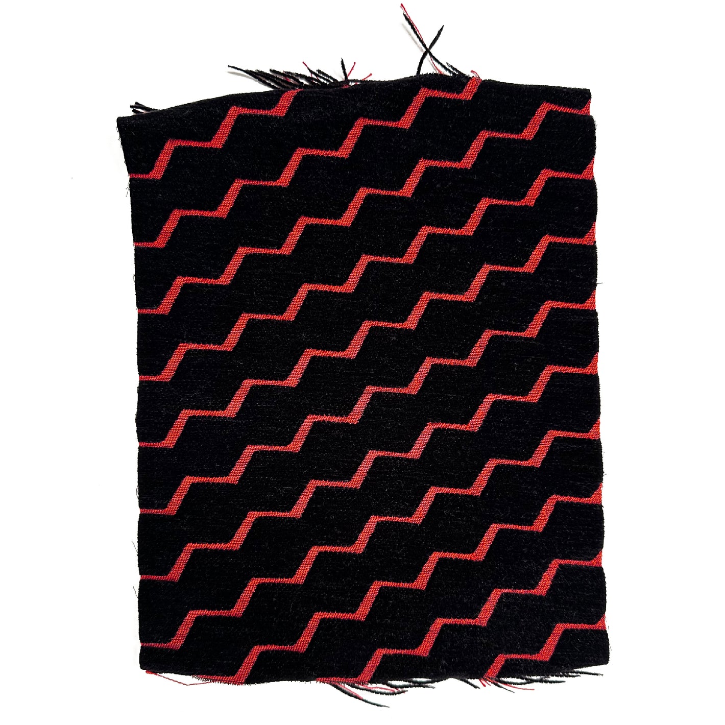 Buzz red black fabric sample