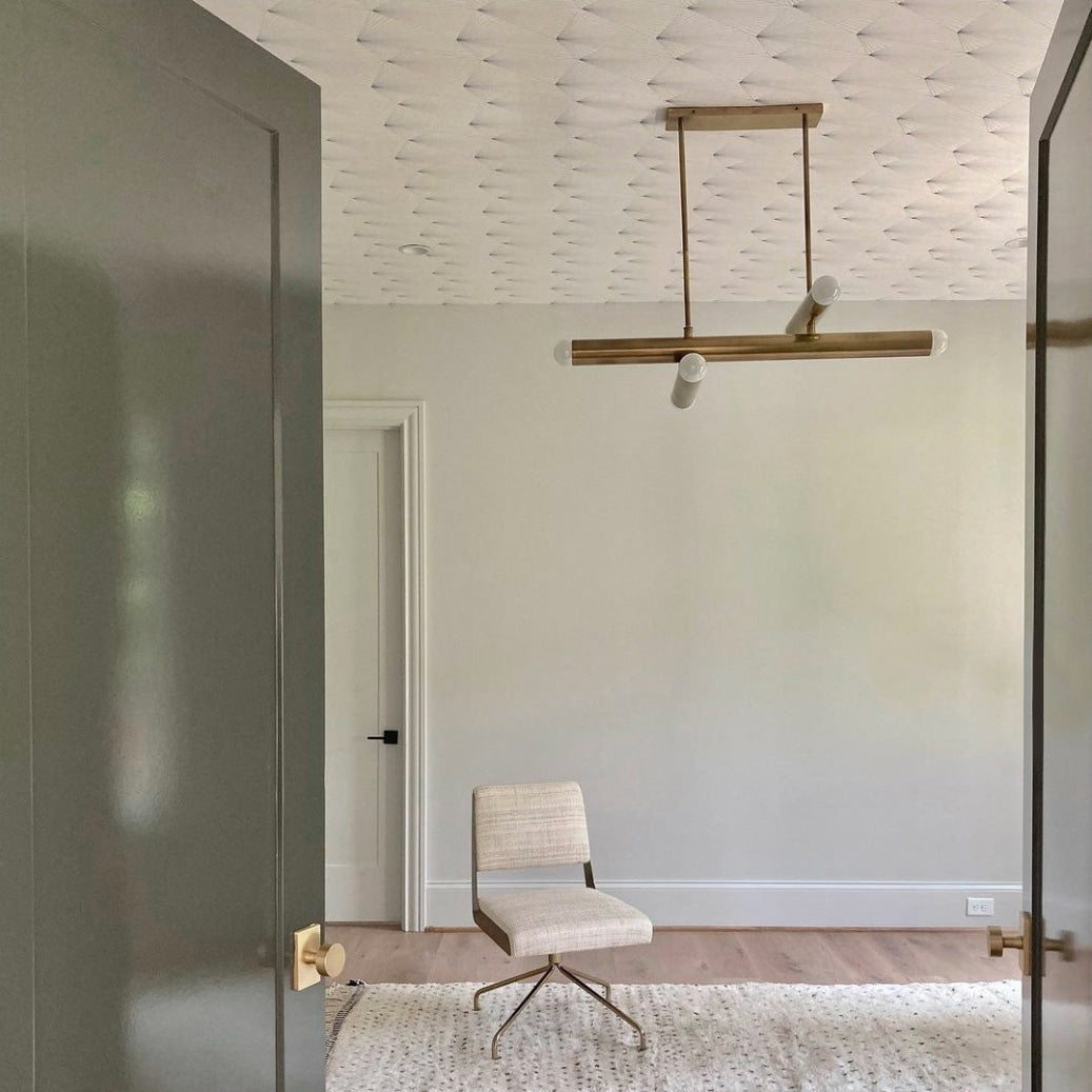 Fan on the ceiling of an interior by Julie Holloway Studio