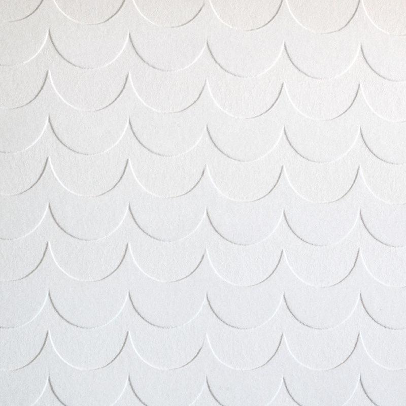 SCOOP white flock wallpaper