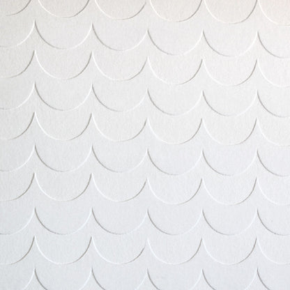 SCOOP white flock wallpaper