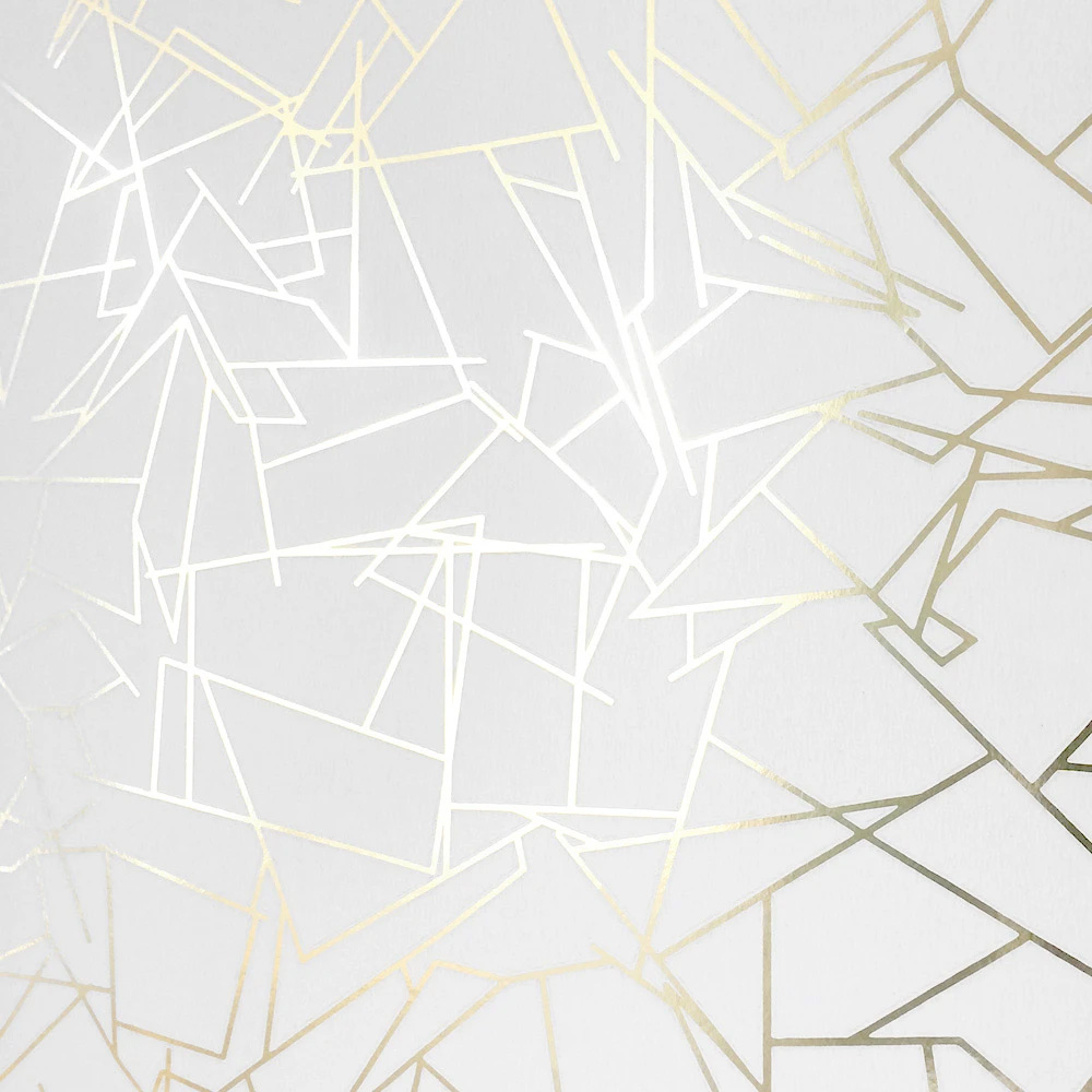 Debona Armando Herringbone lattice Geometric Wallpaper White Gold 2120